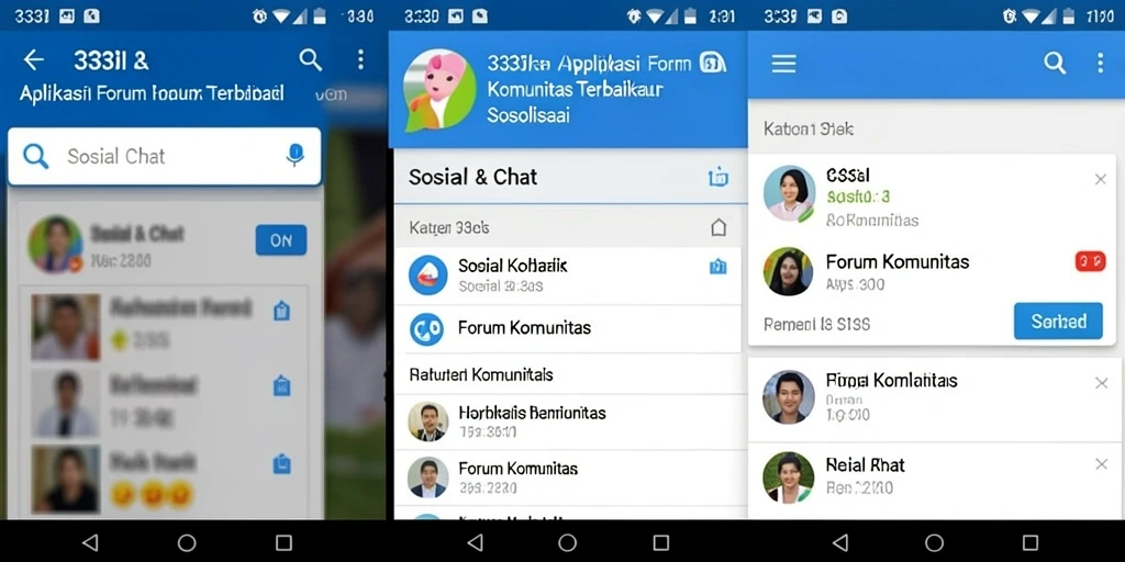 Antarmuka aplikasi 333I yang ramah pengguna untuk Forum Komunitas.