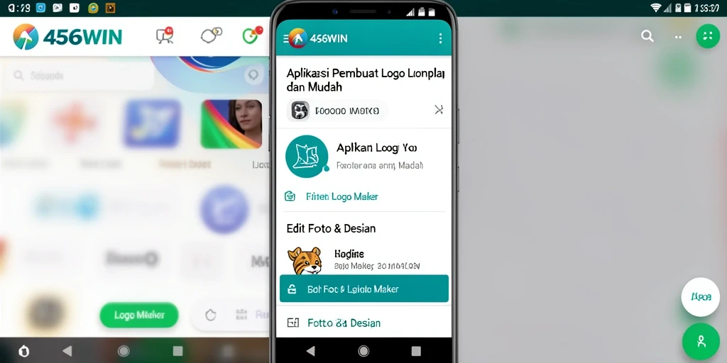 Screenshot antarmuka 456WIN yang menunjukkan fitur Logo Maker.