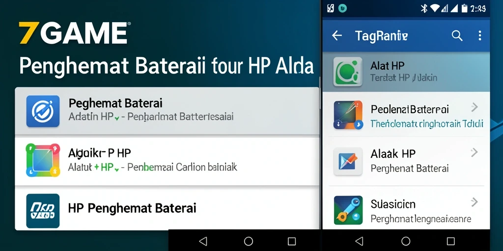 Tampilan antarmuka aplikasi Penghemat Baterai 7GAME yang intuitif dan efisien.