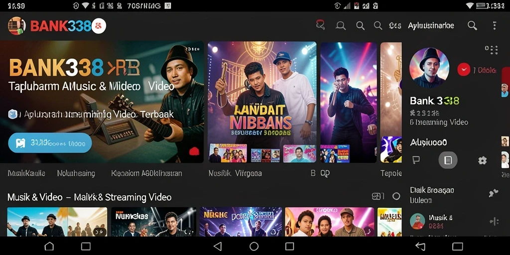 Tampilan antarmuka BANK338 dengan fungsi Streaming Video yang menarik.