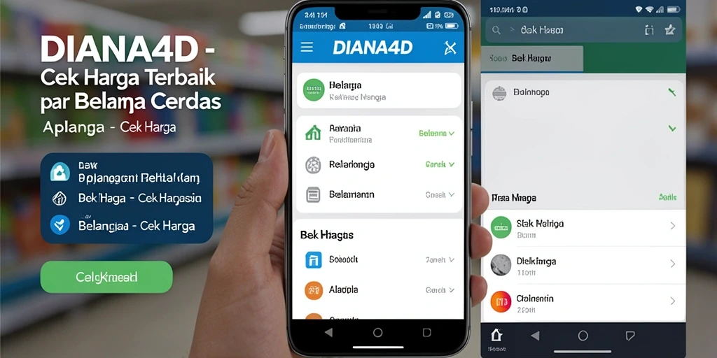 Tampilan antarmuka aplikasi DIANA4D untuk fungsi Cek Harga