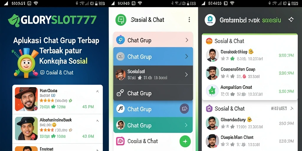 Antarmuka chatting grup yang user-friendly di GLORYSLOT777.