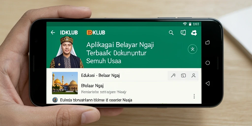 Tampilan antarmuka aplikasi IDKLUB yang intuitif dan menarik.