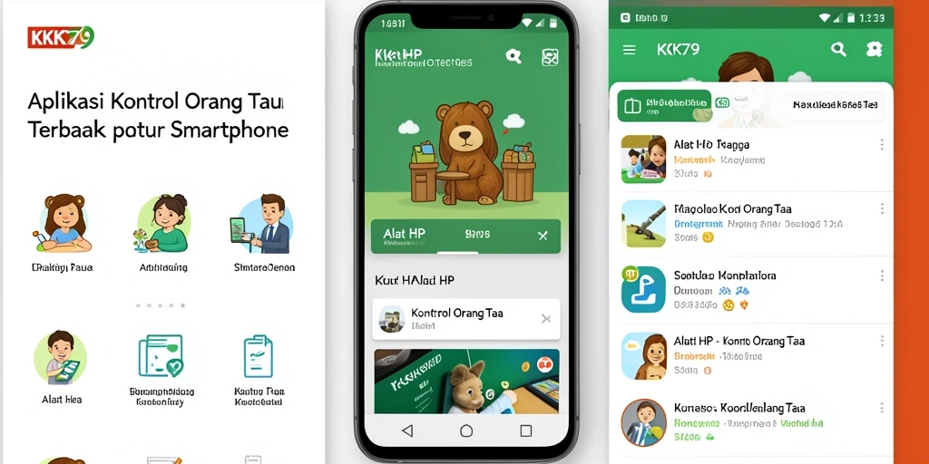 Antarmuka KPK79 menampilkan kontrol dan pemantauan aktivitas anak.