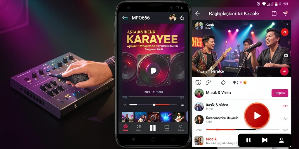 Antarmuka MPO666 yang modern dan fungsional untuk karaoke.