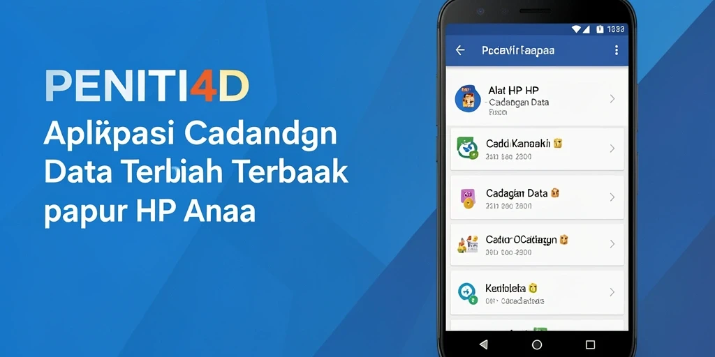 Tampilan antarmuka aplikasi PENITI4D untuk cadangan data.